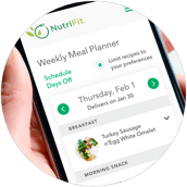 2. Use the Weekly Meal Planner to design and order your meal plan for the upcoming week